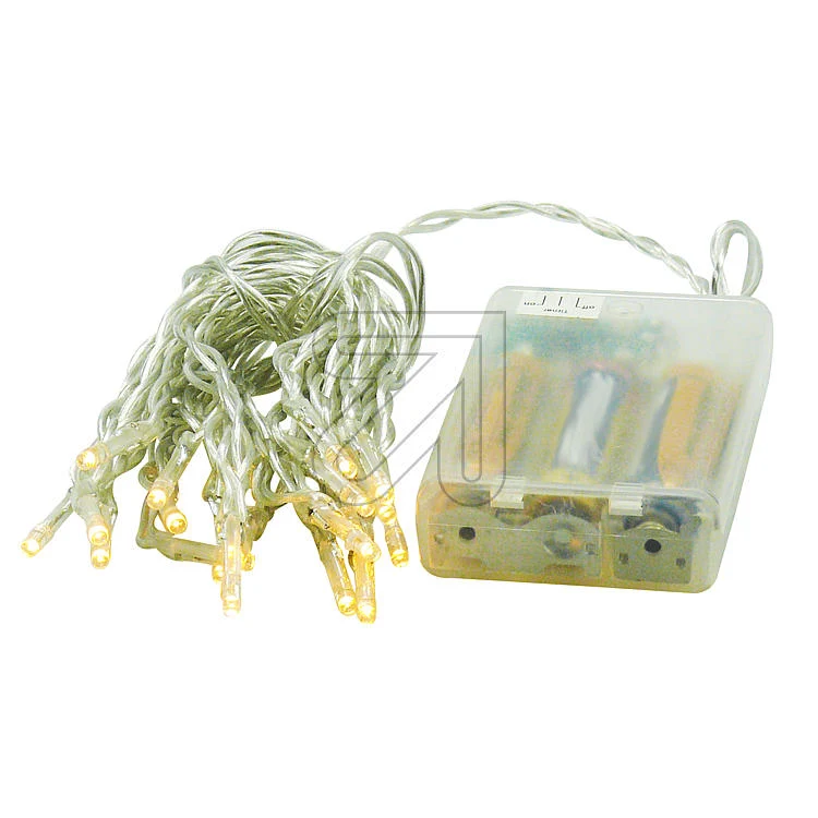 LED-Mini-Lichterkette 20 flg. Batteriebetrieb mit Timer für innen