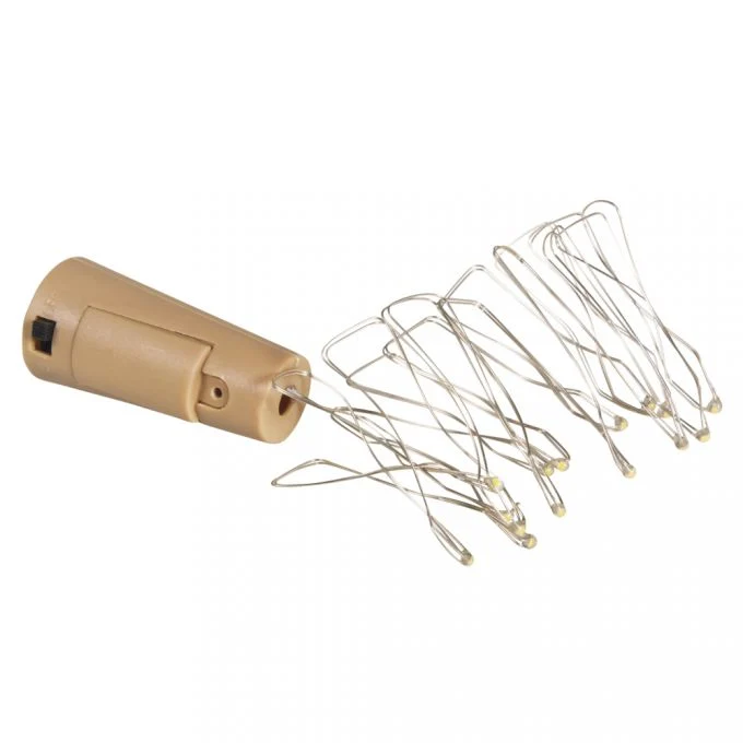Flaschenlicht Korken Lichterkette Weihnachten Dekoration 2m 20 LED batteriebetrieben