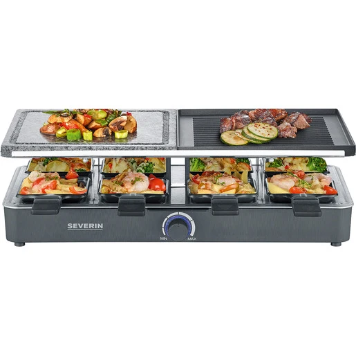 Severin Raclette-Grill mit Naturgrillstein und Grillplatte RG 2371