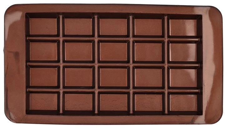 Pralinen- und Schokoladenförmchen "Tafel" 2-tlg