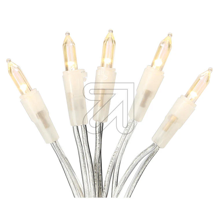 EGB LED Lichterkette 50 flg. für innen warmweiß transparent