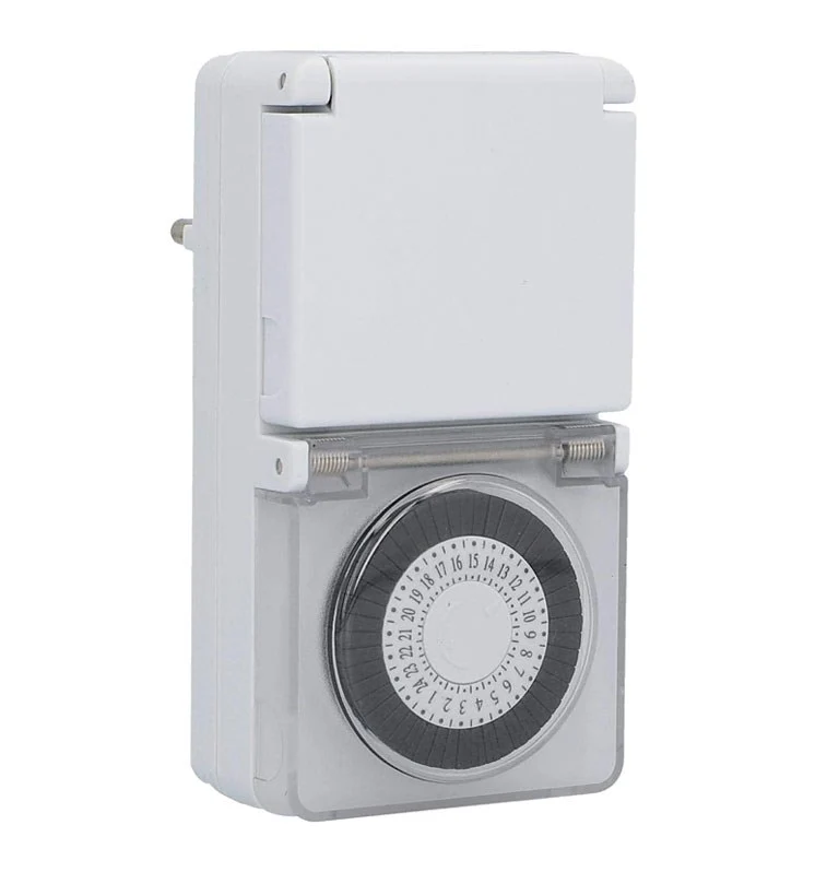 Mechanische Zeitschaltuhr weiß mini für außen IP44