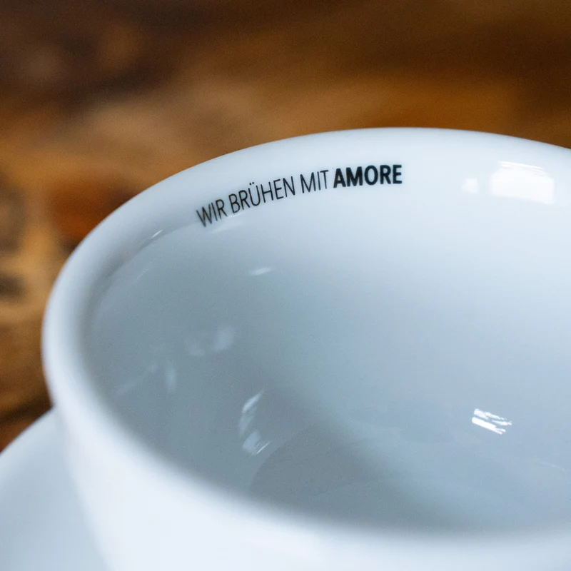 Café Latte Tasse mit Untertasse