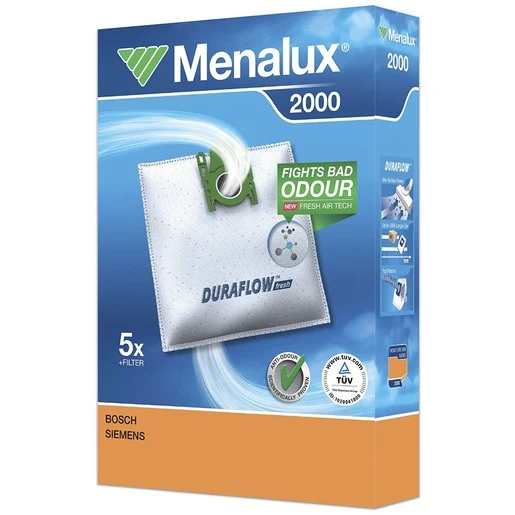 5 Stk. Menalux Staubbeutel 2000 für Bosch und Siemens