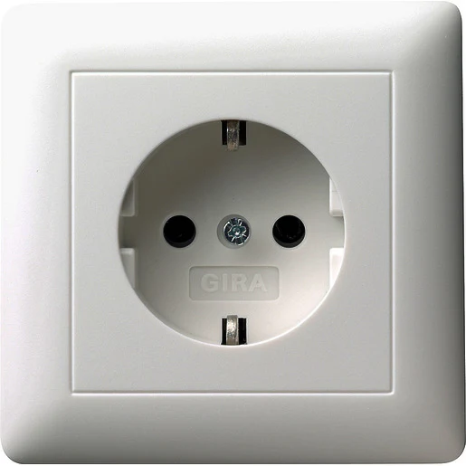 Gira SCHUKO-Steckdose Vollplatte Standard 55 reinweiß