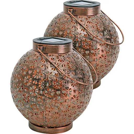 Solar Dekoleuchte bronze IP44 2-er Set