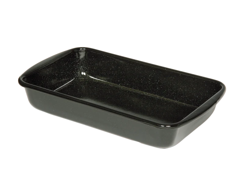 Auflaufform 32x19x5,4cm Schwarz Emaille Profi