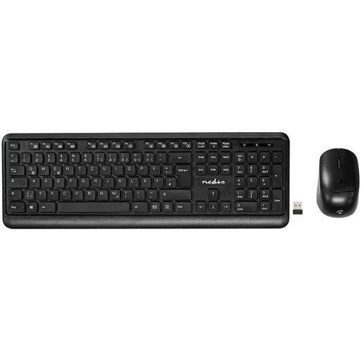 Nedis Maus und Tastatur Set Kabellos 800 - 1600dpi 1x AA und 1x AAA schwarz
