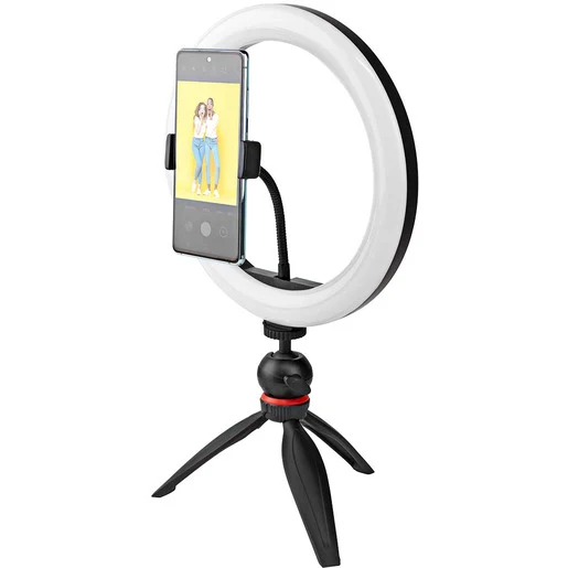 Nedis Ringleuchte 20 cm 120 LED 2700- 6700K mit Stativ schwarz RLSTND100BK SW