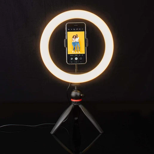 Nedis Ringleuchte 20 cm 120 LED 2700- 6700K mit Stativ schwarz RLSTND100BK SW