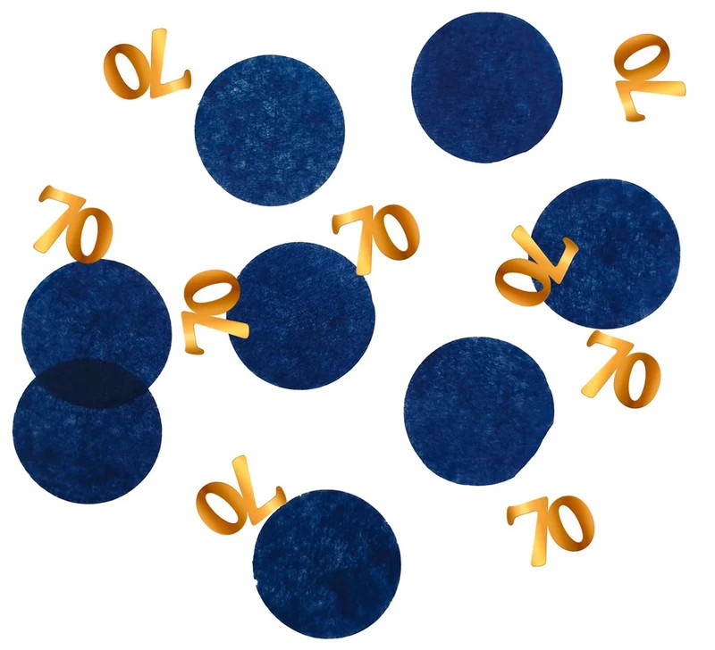 25g Tischkonfetti Zahl 70 Elegant True Blue