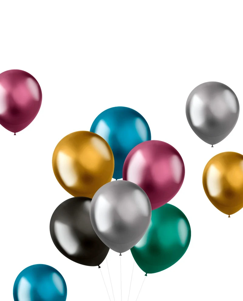 Luftballon 10 Stück auf Latex mehrfarbig 33cm