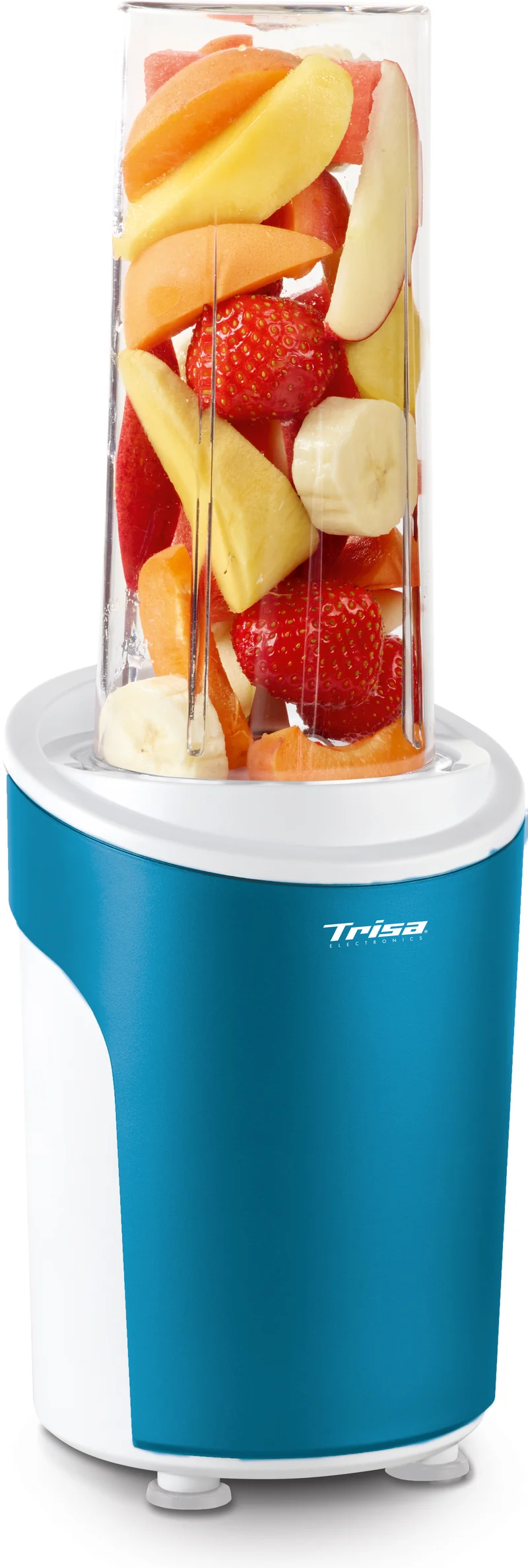 Trisa Standmixer Power Smoothie blue mit Glastrinkbecher