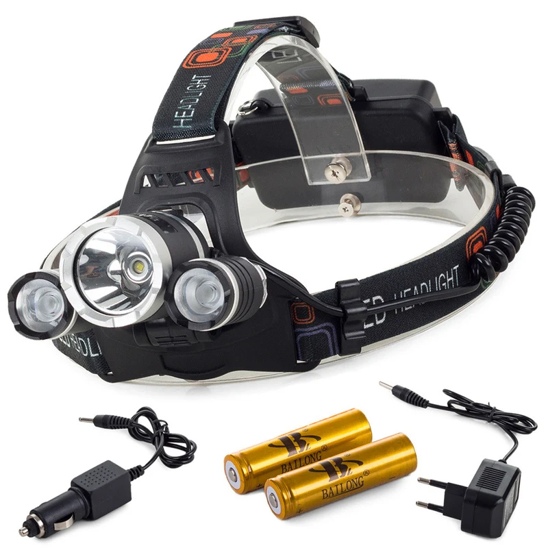 Stirnlampe LED Cree xm-l t6 230V und 12V