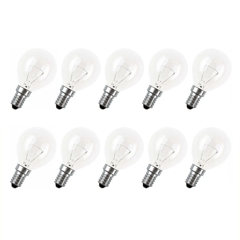 10 x Glühbirne Tropfen 40W E14 klar Glühlampe