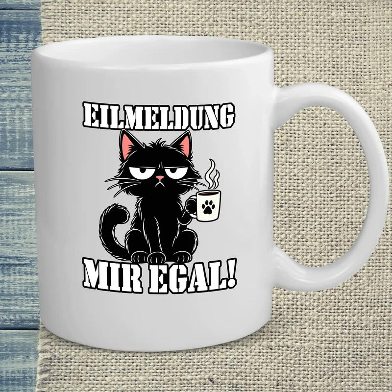 Eilmeldung Mir egal - Tasse