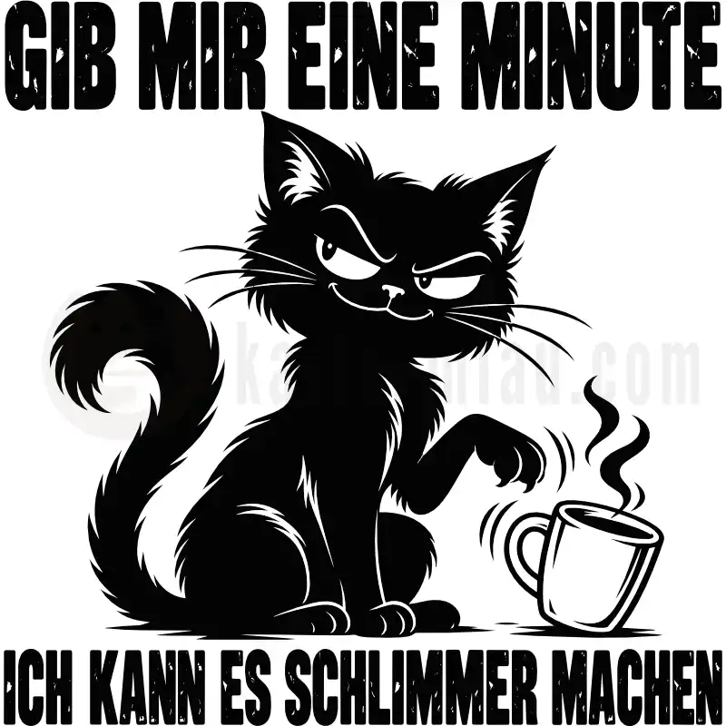 Gib mir eine Minute - Tasse