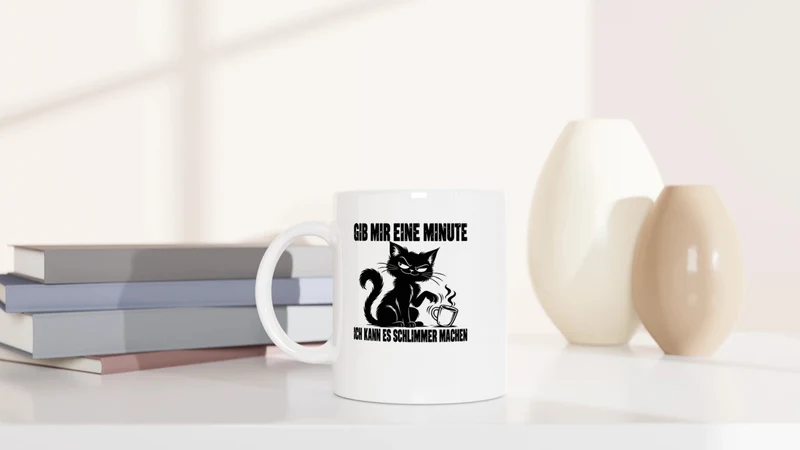 Gib mir eine Minute - Tasse
