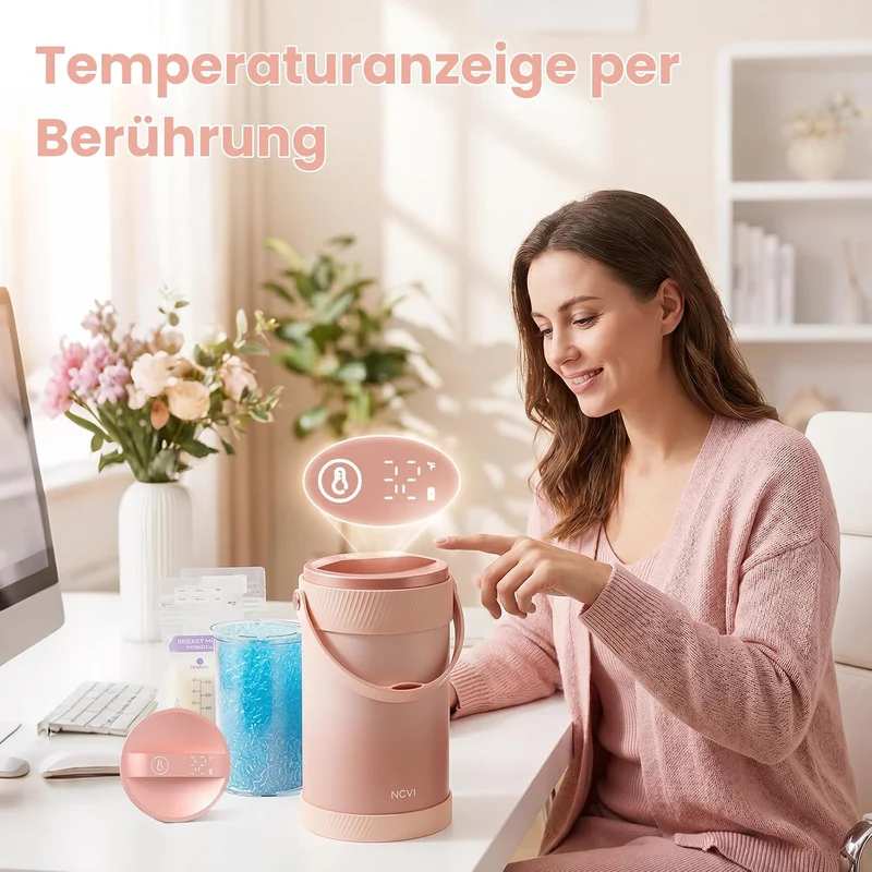 Muttermilch KüHler Tragbarer - Hält Lebensmittel Bis zu 24 Stunden Frisch rose, rose