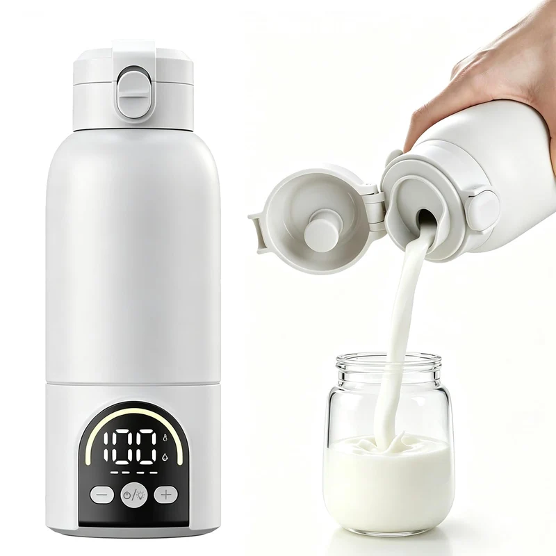 Tragbarer Flaschenwärmer Baby für Unterwegs,500ml Schnelles Aufheizen