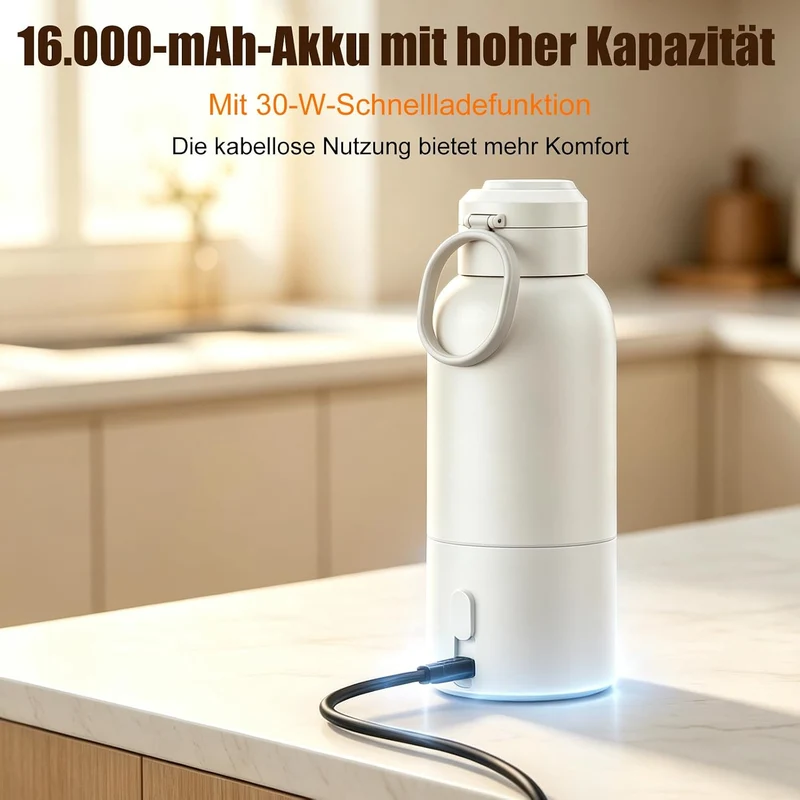 Tragbarer Flaschenwärmer Baby für Unterwegs,500ml Schnelles Aufheizen