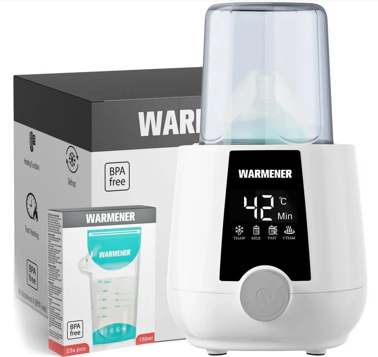 Premium 250W 6-in-1, Flaschenwärmer für Milch und Babynahrung, GRATIS Nahrungsbeutel