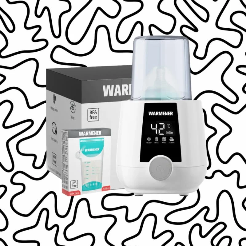 Premium 250W 6-in-1, Flaschenwärmer für Milch und Babynahrung, GRATIS Nahrungsbeutel