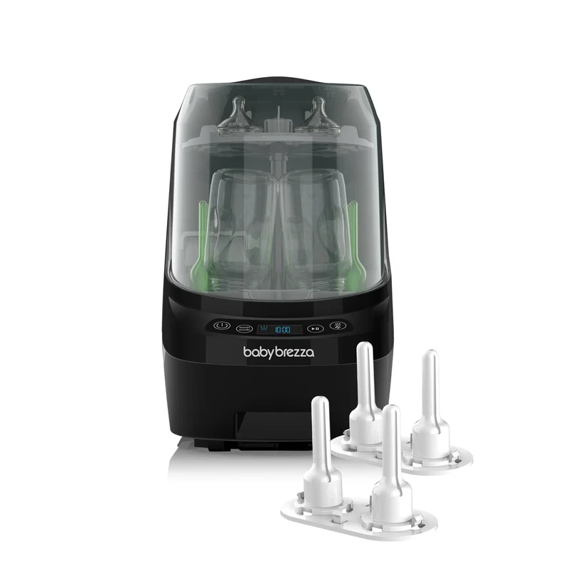 Baby Brezza Bottle Washer Pro Classic mit Strohhalm-Einsatz, schwarz