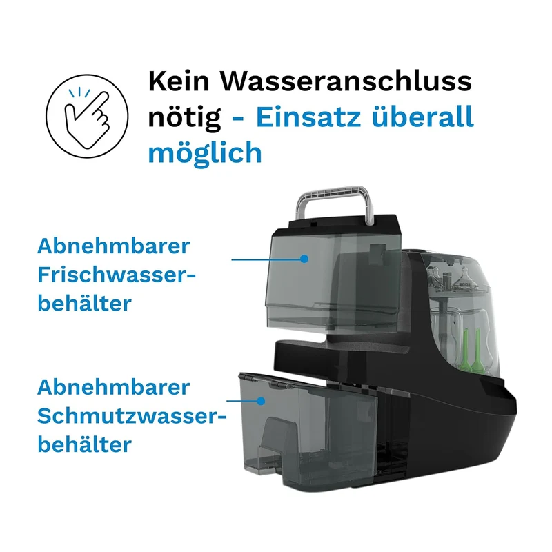 Baby Brezza Bottle Washer Pro Classic mit Strohhalm-Einsatz, schwarz