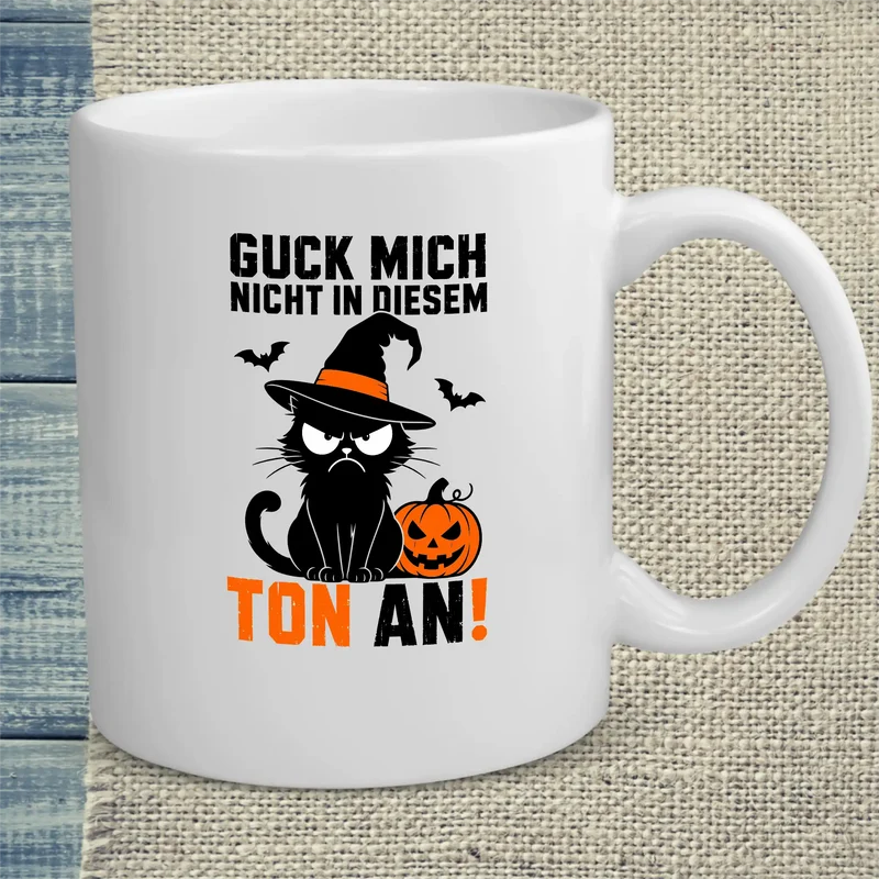 Guck mich nicht - Halloween - Tasse