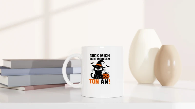 Guck mich nicht - Halloween - Tasse