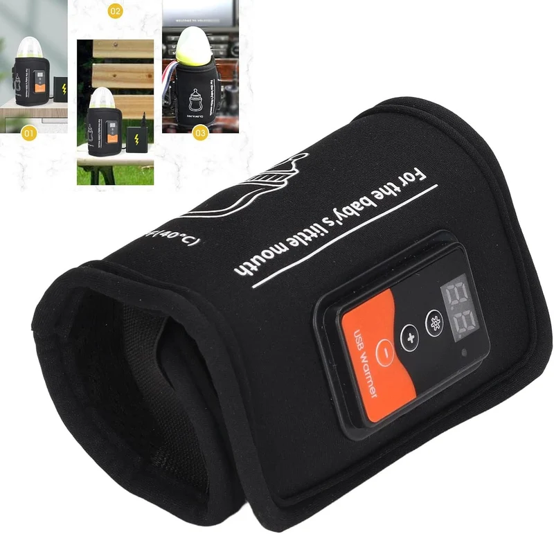 Tragbarer USB Babyflaschenwärmer für Zuhause und Auto, mit USB-C Anschluss