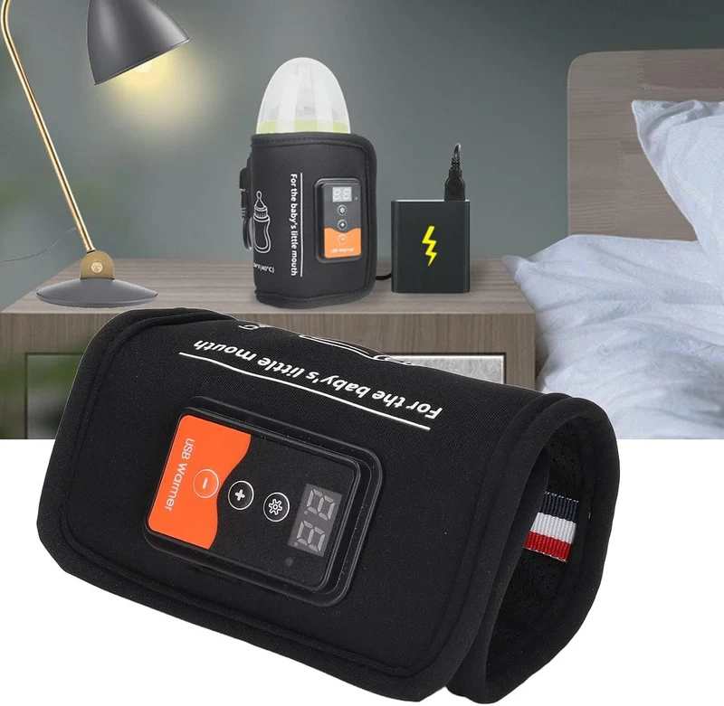 Tragbarer USB Babyflaschenwärmer für Zuhause und Auto, mit USB-C Anschluss
