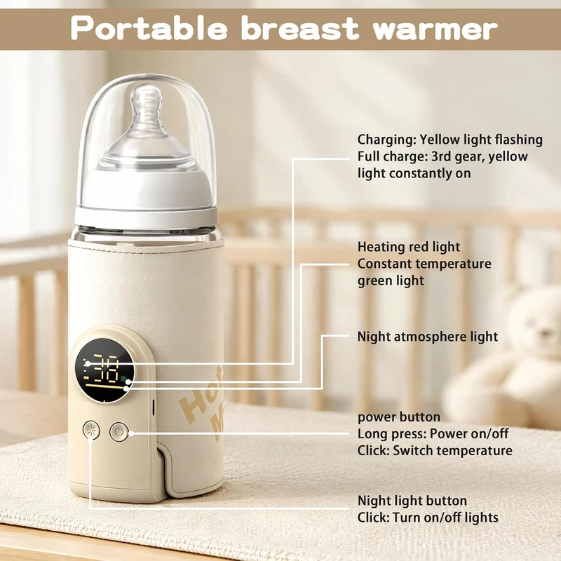 Flaschenwärmer Baby, Flaschenwärmer Baby unterwegs, Konstante Temperatur, Tragbarer Fäschchenwärmer