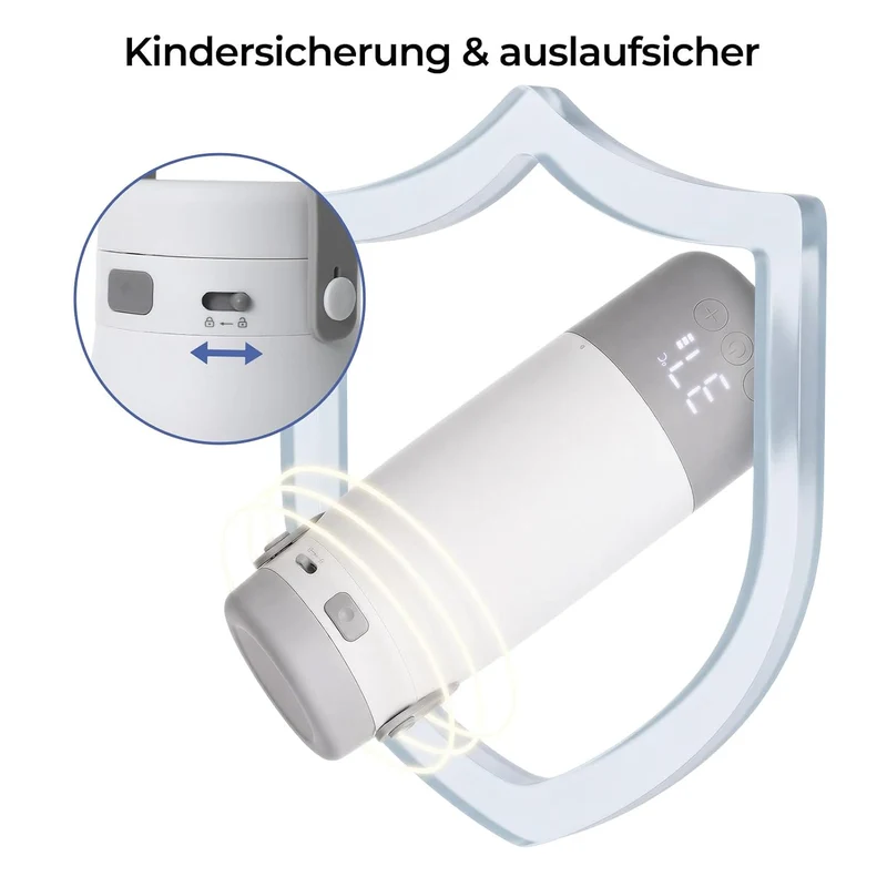 HAUSPROFI Flaschenwärmer Baby Kabellos, 12000mAh Akku