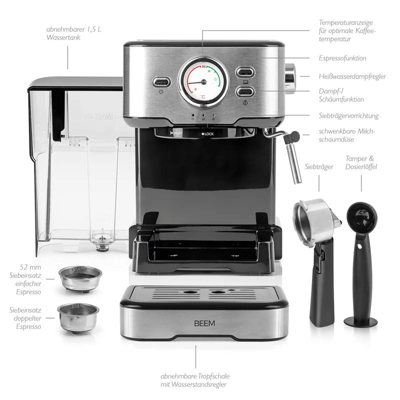 Espresso-Select Siebträgermaschine - 15bar