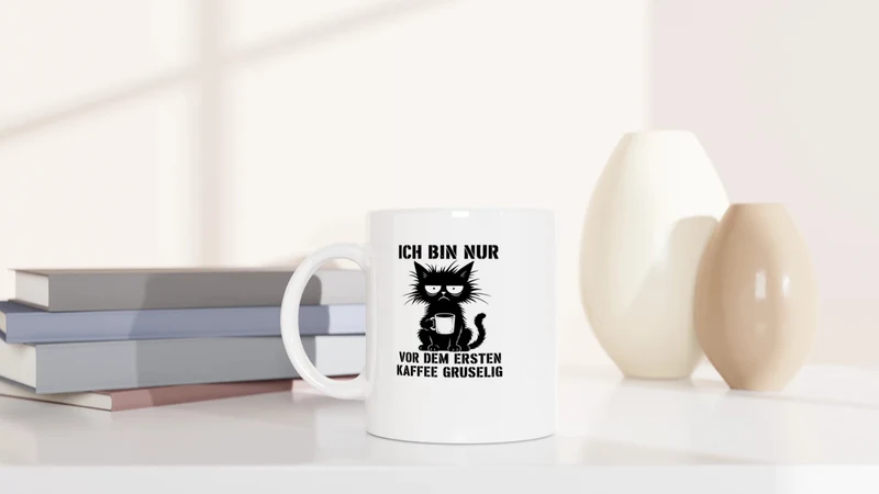 Vor Kaffee gruselig - Tasse