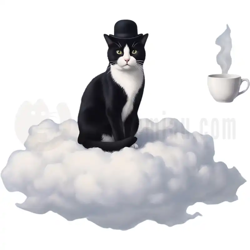 Magritte Surreal Cat - Tasse