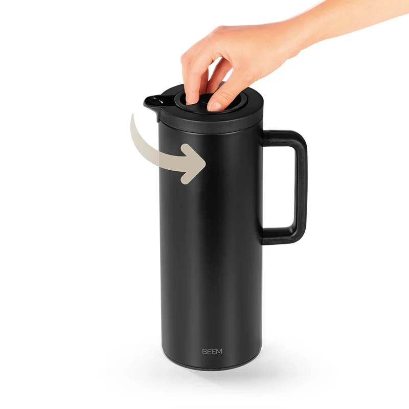 Isolierkanne 1L, Schwarz matt