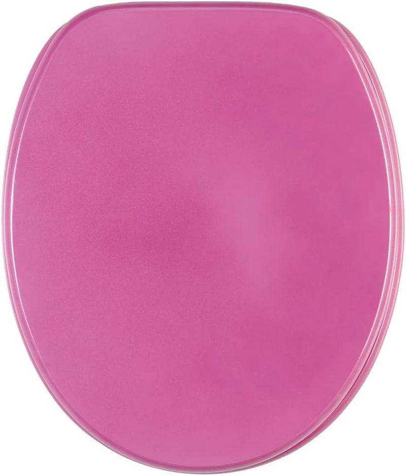 Sanilo WC Sitz ohne Absenkautomatik, einfache Montage, Holz, Glitzer Pink, Glitzer Pink