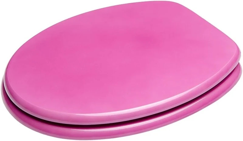 Sanilo WC Sitz ohne Absenkautomatik, einfache Montage, Holz, Glitzer Pink, Glitzer Pink