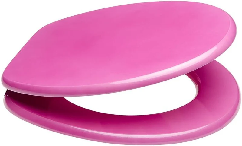 Sanilo WC Sitz ohne Absenkautomatik, einfache Montage, Holz, Glitzer Pink, Glitzer Pink