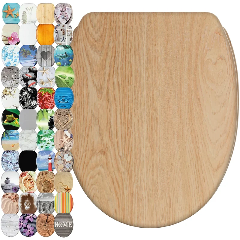 Sanilo WC Sitz mit Absenkautomatik & Quick-Release aus Holz, Holz