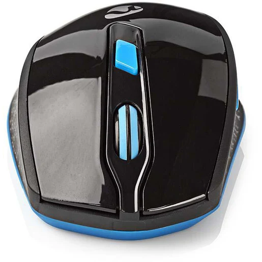 Nedis Funkmaus 800 - 1600dpi 6 Knöpfe 1x AA schwarz blau