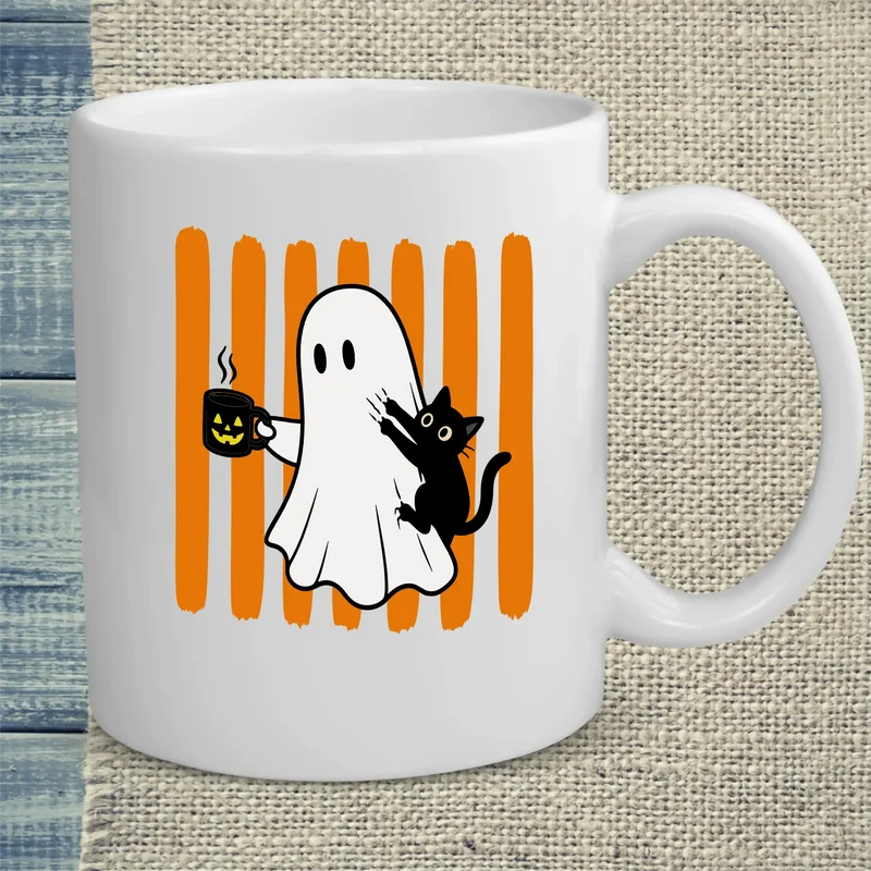 Geist und Katze - Tasse