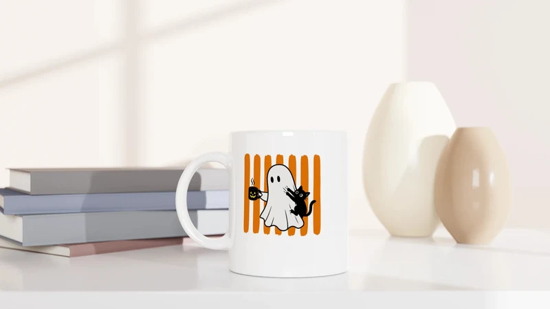 Geist und Katze - Tasse