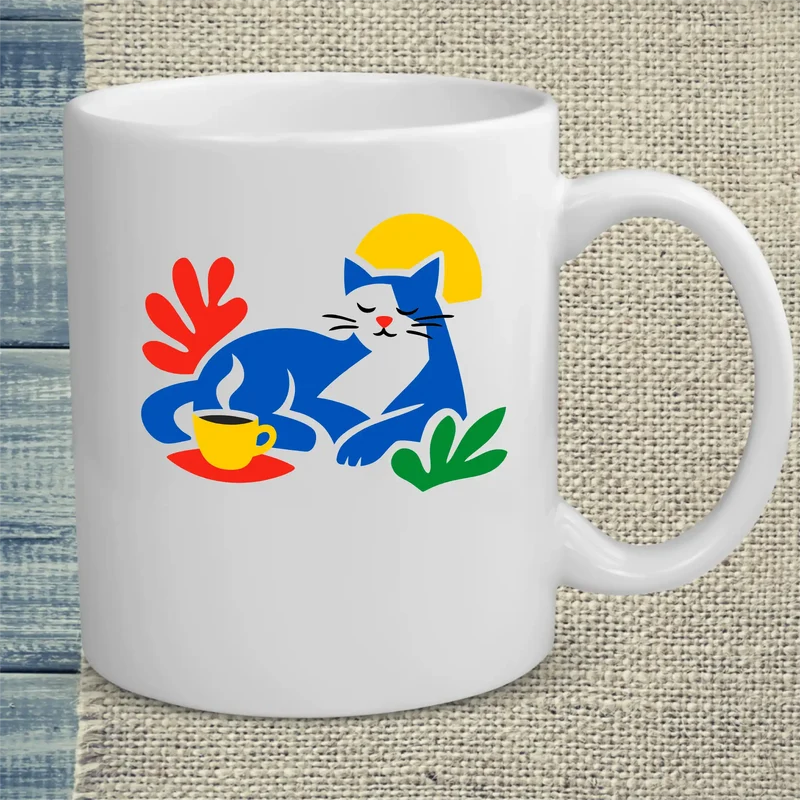 Matisse Katze mit Kaffee - Tasse