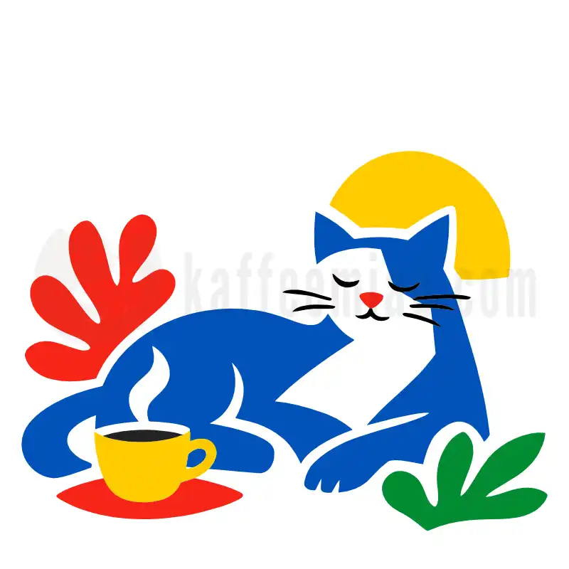Matisse Katze mit Kaffee - Tasse