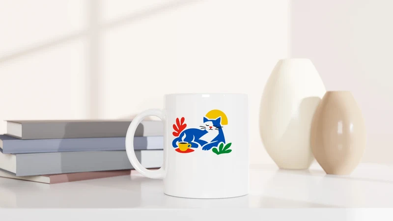 Matisse Katze mit Kaffee - Tasse