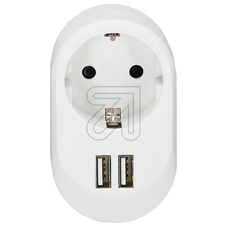 Schuko-Adapter mit 2 USB Ladebuchsen 3400mA total